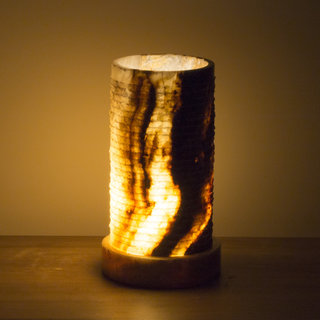 Indomarmer Cylinder Table lamp Onyx