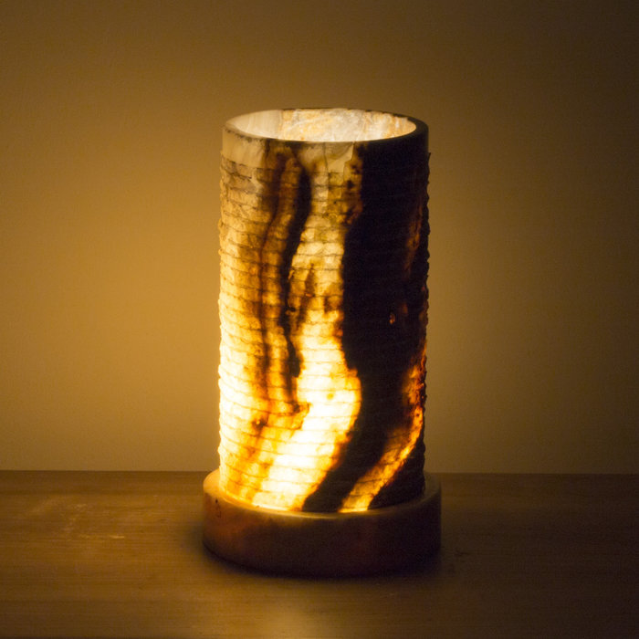 Indomarmer Cylinder Table lamp Onyx