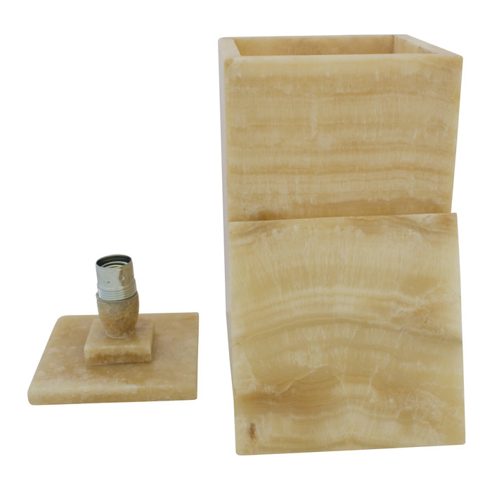 Indomarmer Square Lampe Aus Onyx Höhe 32 cm