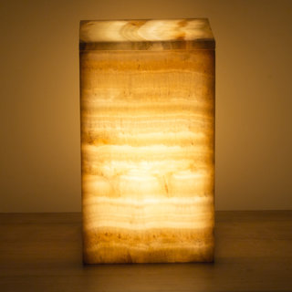 Indomarmer Square Lampe Aus Onyx Höhe 32 cm