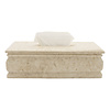 Indomarmer Luxus Taschentuchbox Creme Marmor