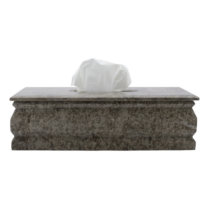 Indomarmer Luxury Tissue Box Gray Marble
