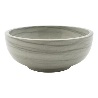 Indomarmer Obstschale aus Grüner Sandstein 25 cm