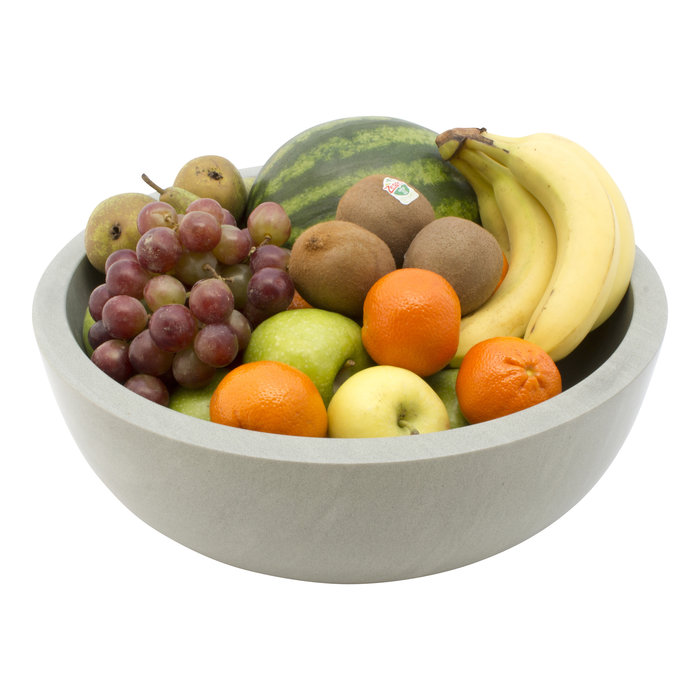 Indomarmer Große Obstschale aus Grüner Sandstein 40 cm