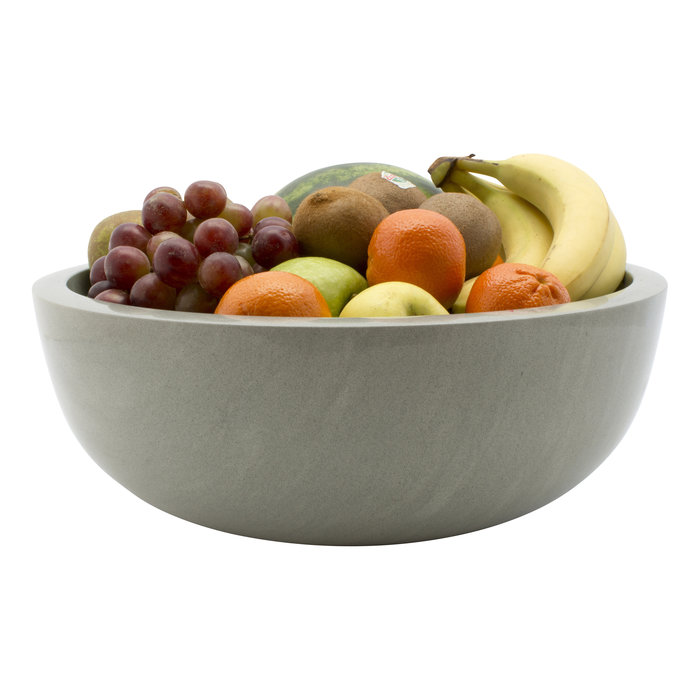 Indomarmer Große Obstschale aus Grüner Sandstein 40 cm