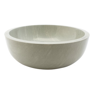 Indomarmer Große Obstschale aus Grüner Sandstein 40 cm