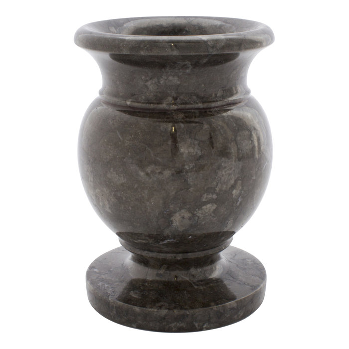 Indomarmer Black Marble Vase H17cm Ø12