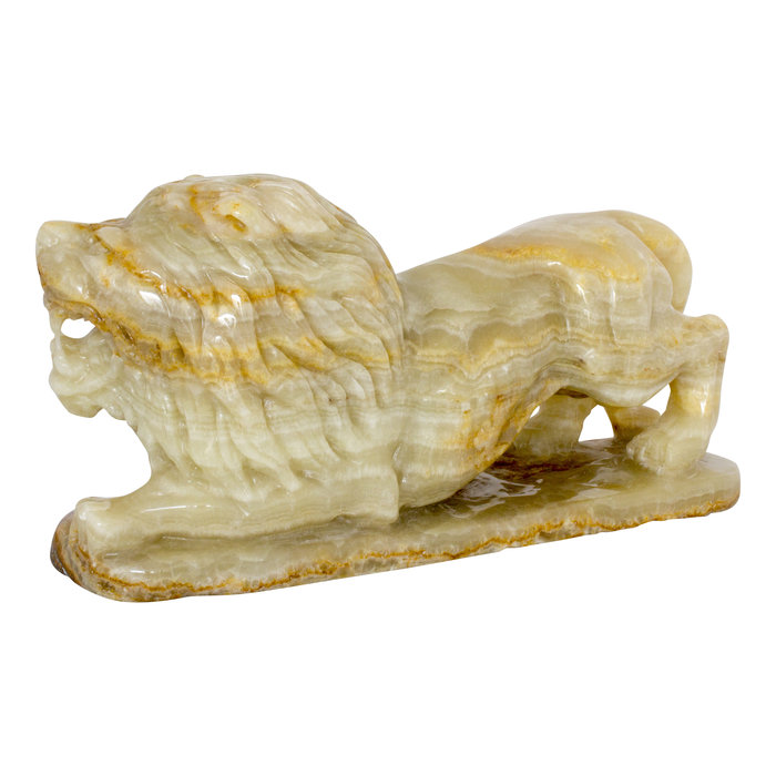 Indomarmer Löwe aus Onyx