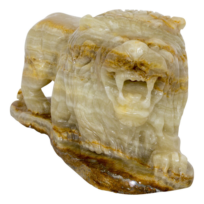 Indomarmer Löwe aus Onyx