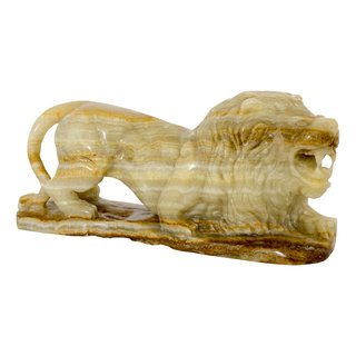 Indomarmer Löwe aus Onyx