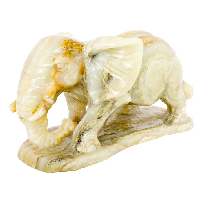 Indomarmer Elefant aus Onyx