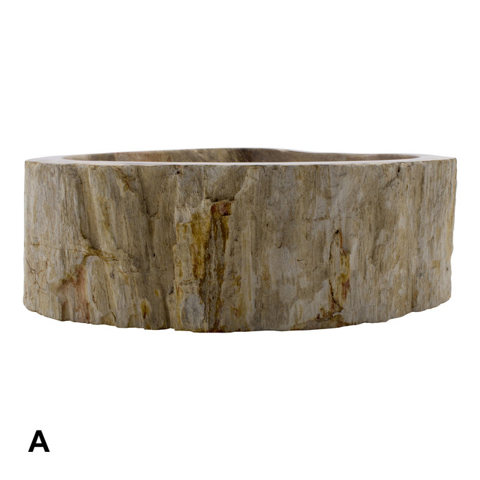 Indomarmer Set Waschbecken aus Versteinertes Holz