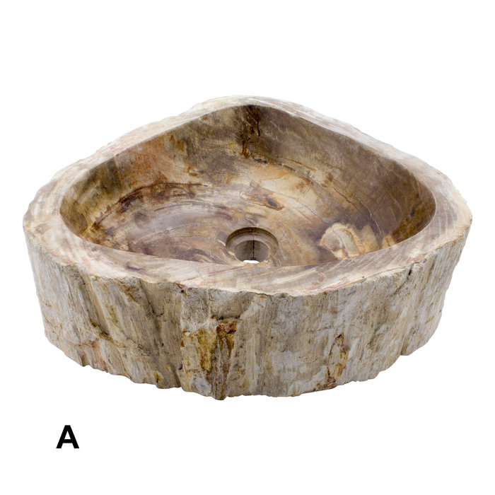Indomarmer Set Waschbecken aus Versteinertes Holz