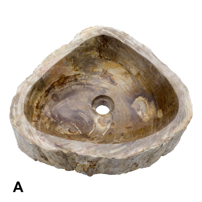Indomarmer Set Waschbecken aus Versteinertes Holz