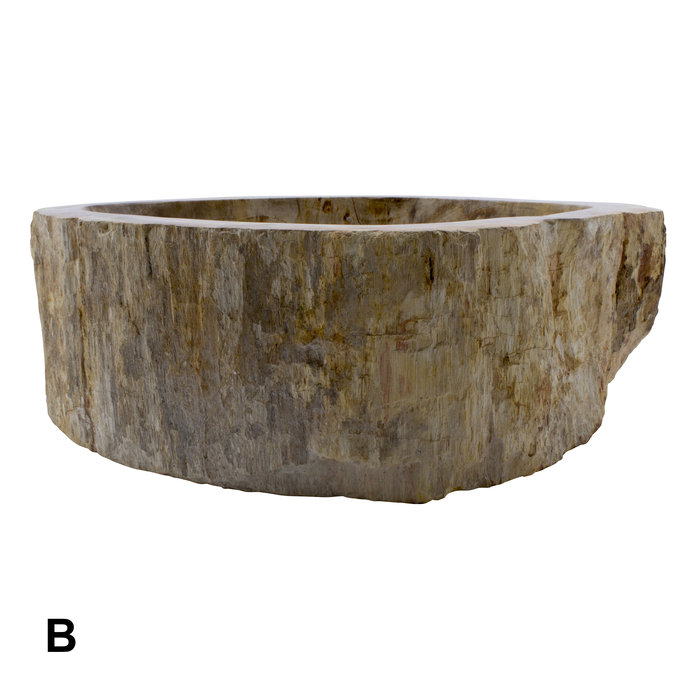 Indomarmer Set Waschbecken aus Versteinertes Holz