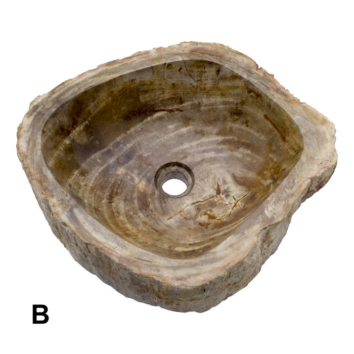 Indomarmer Set Waschbecken aus Versteinertes Holz