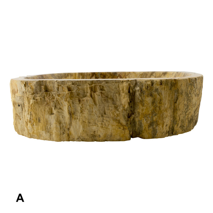 Indomarmer Set Waschbecken aus Versteinertes Holz