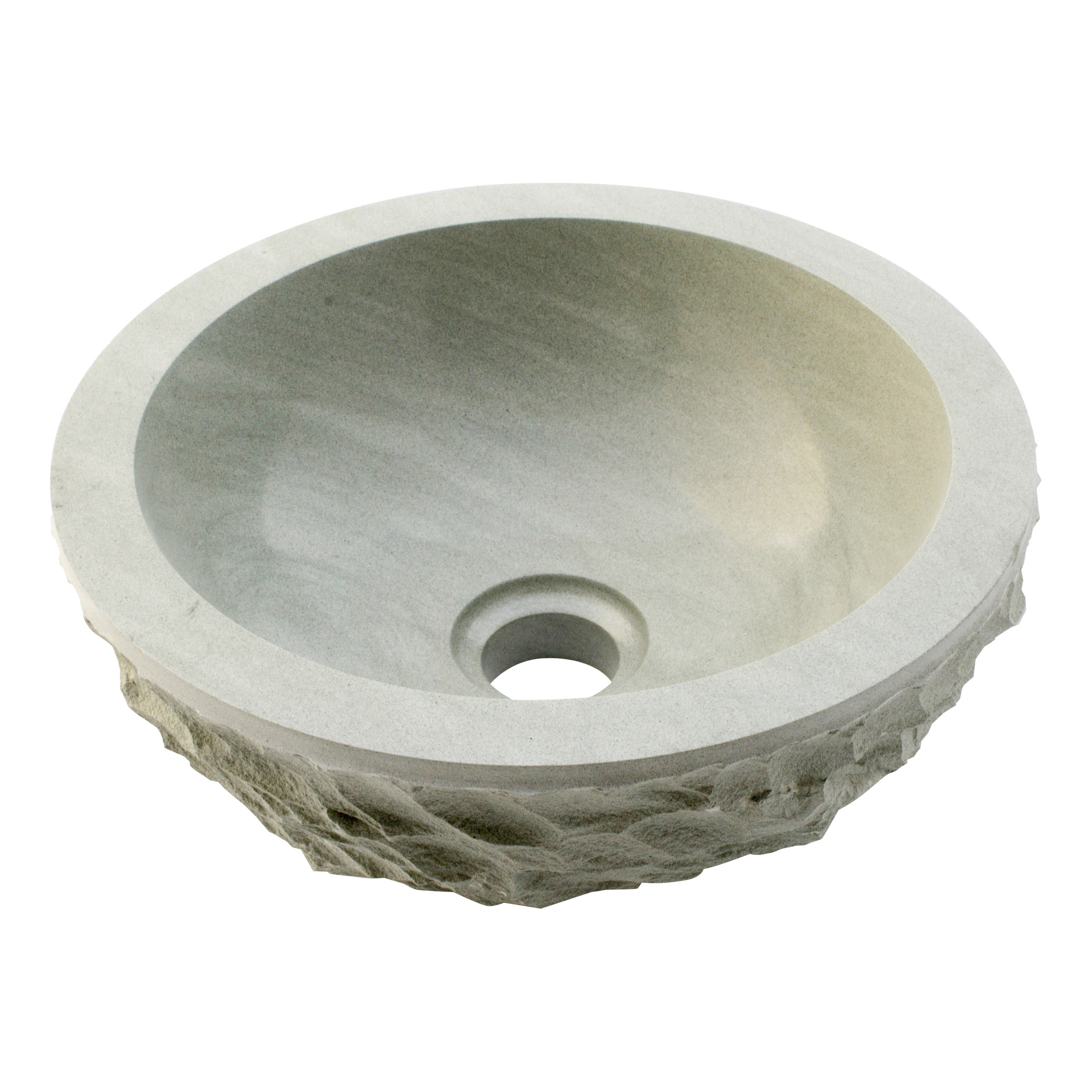 Indomarmer Green Sandstone Wash bowl Full-Marmo Ø 30 x H 12 cm