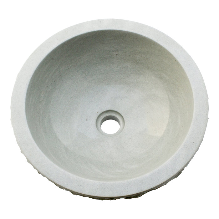 Indomarmer Grüner Sandstein Waschbecken Full-Marmo  Ø 40 x H 15 cm