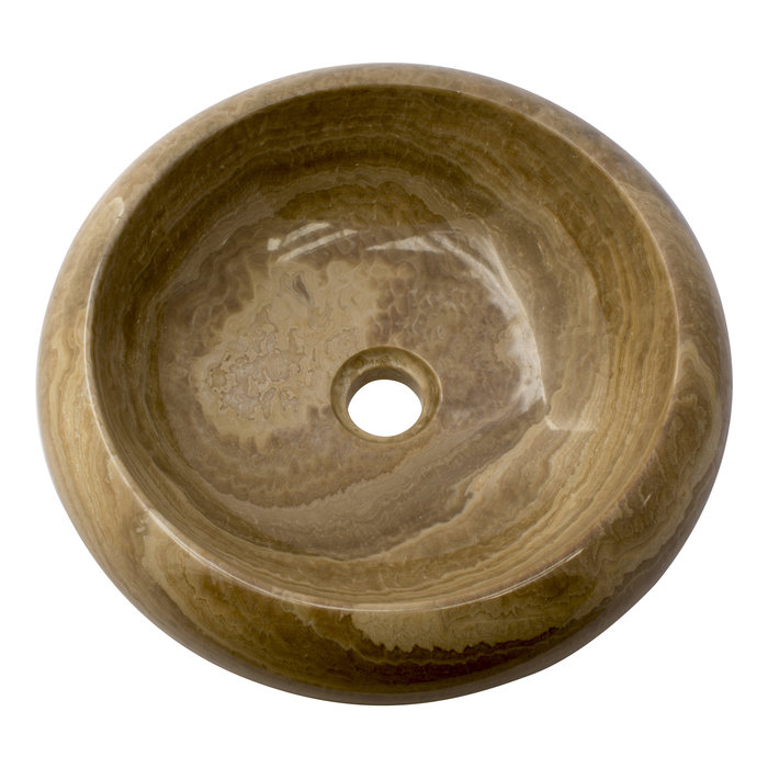 Indomarmer Sunset Onyx Waschbecken Donat Ø 40 x H 12 cm