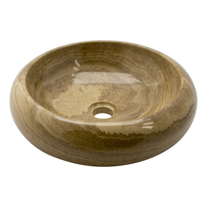 Indomarmer Sunset Onyx Wash bowl Donut Ø 40 x H 12 cm