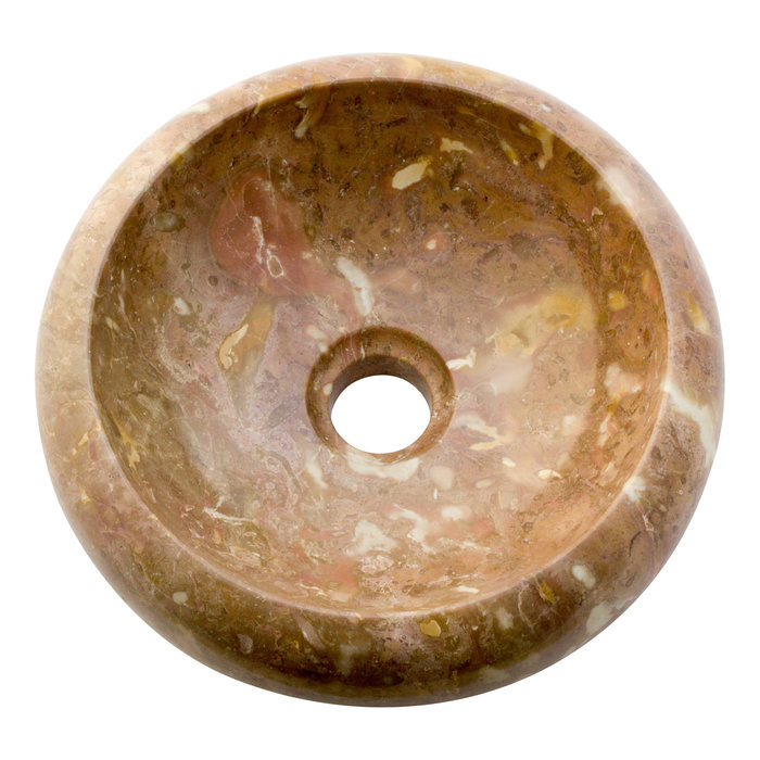Indomarmer Red Marble Toilet Fountain Donut Ø 30 x H 10 cm
