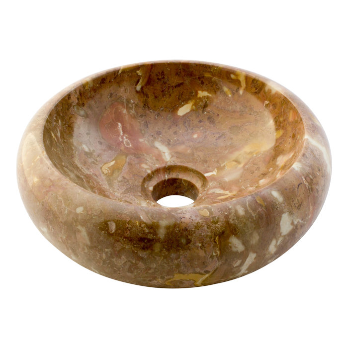 Indomarmer Red Marble Toilet Fountain Donut Ø 30 x H 10 cm