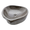 Polierte Waschbecken aus Flussstein 49x43x15cm