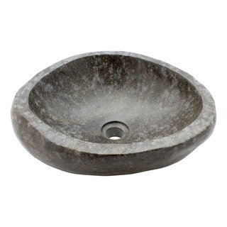 Indomarmer Polished River Stone Wash Bowl 45x38x15cm