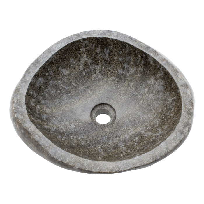 Indomarmer Polierte Waschbecken aus Flussstein 45x38x15cm