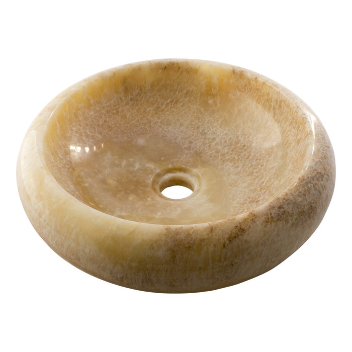 Indomarmer Onyx Waschbecken Donat Ø 40 x H 12 cm