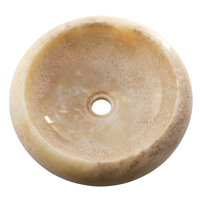 Indomarmer Onyx Waschbecken Donat Ø 40 x H 12 cm