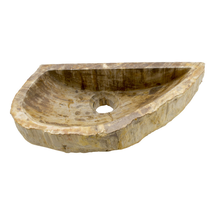 Indomarmer WC-Becken aus Versteinertes Holz