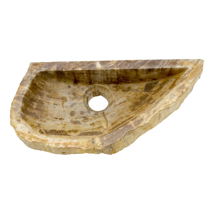 Indomarmer WC-Becken aus Versteinertes Holz