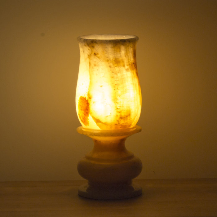 Indomarmer Kelchlampe aus Onyx