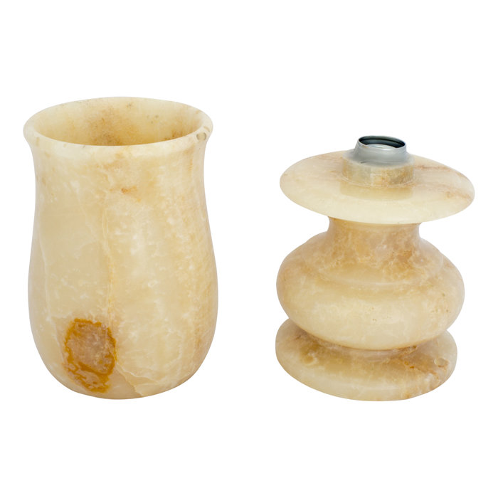 Indomarmer Kelchlampe aus Onyx