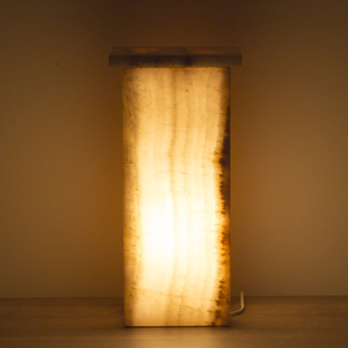 Indomarmer Square Lamp Onyx Hoogte 41 cm