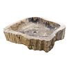 Indomarmer Wasbak van Versteend Hout 71x54x15cm