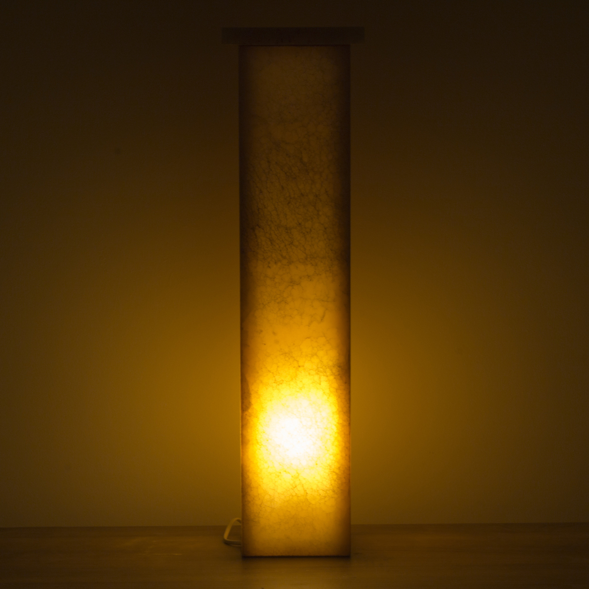 Indomarmer Square Lamp Onyx Height 62 cm