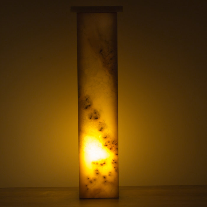 Indomarmer Square Lampe Aus Onyx Höhe 62 cm