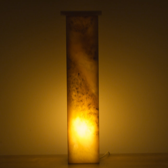 Indomarmer Square Lampe Aus Onyx Höhe 62 cm