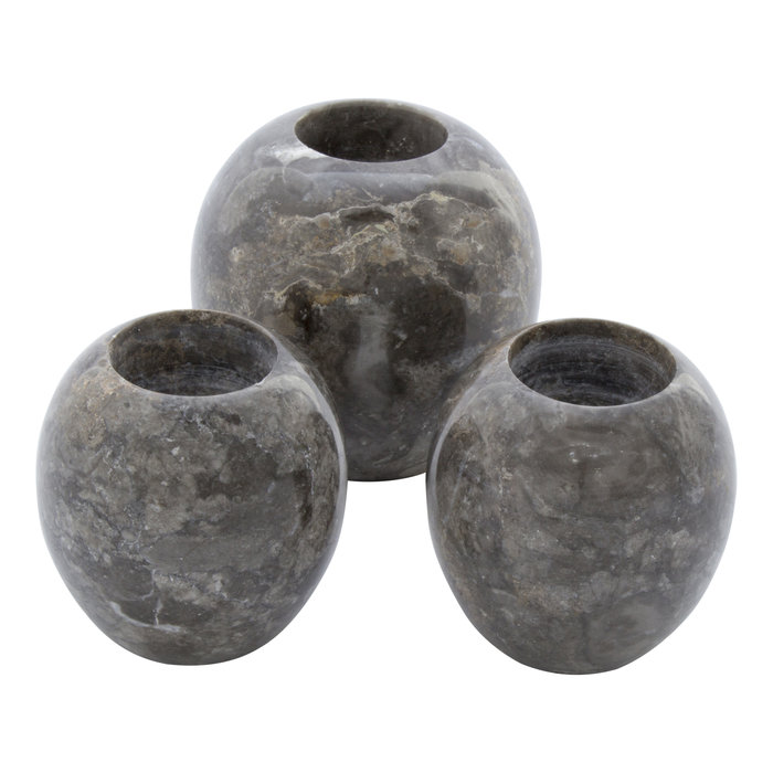 Indomarmer Gray Marble Tea light holder H8 Ø8