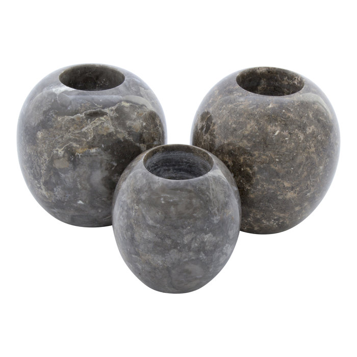 Indomarmer Gray Marble Tea light holder H10 Ø10