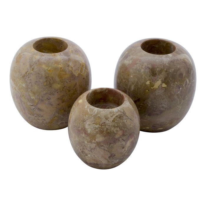 Indomarmer Red Marble Tea light holder H10 Ø10