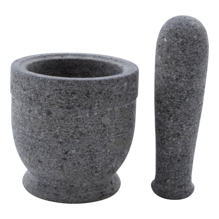 Indomarmer Mörser aus Flussstein