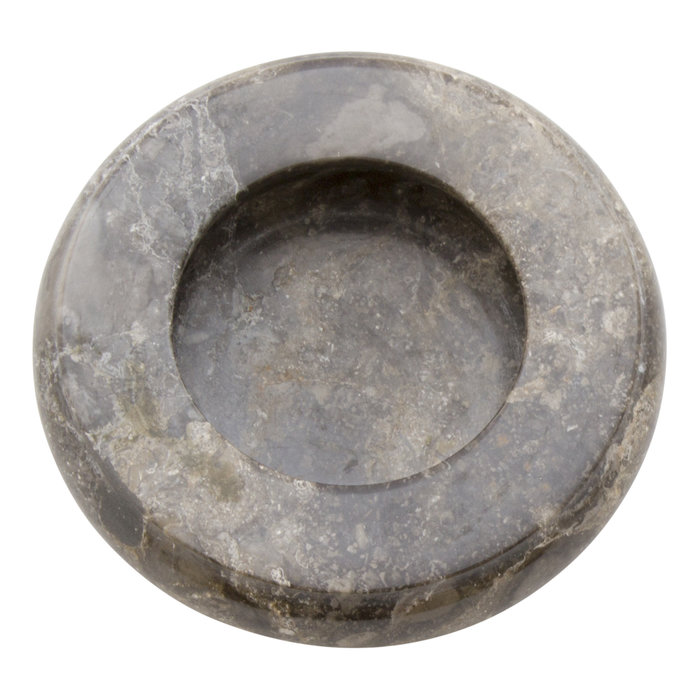 Indomarmer Aschenbecher aus Grauem Marmor Ø 12cm