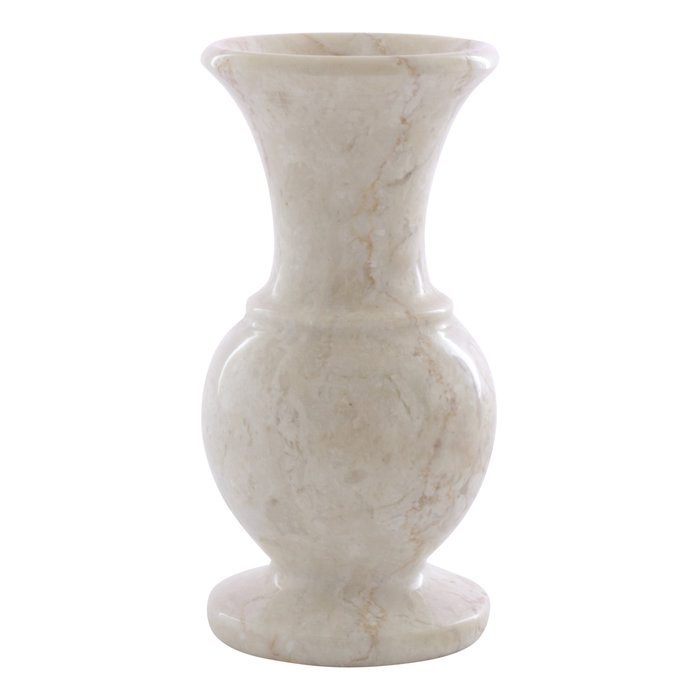 Indomarmer Cream Marble Rose vase H16 Ø8