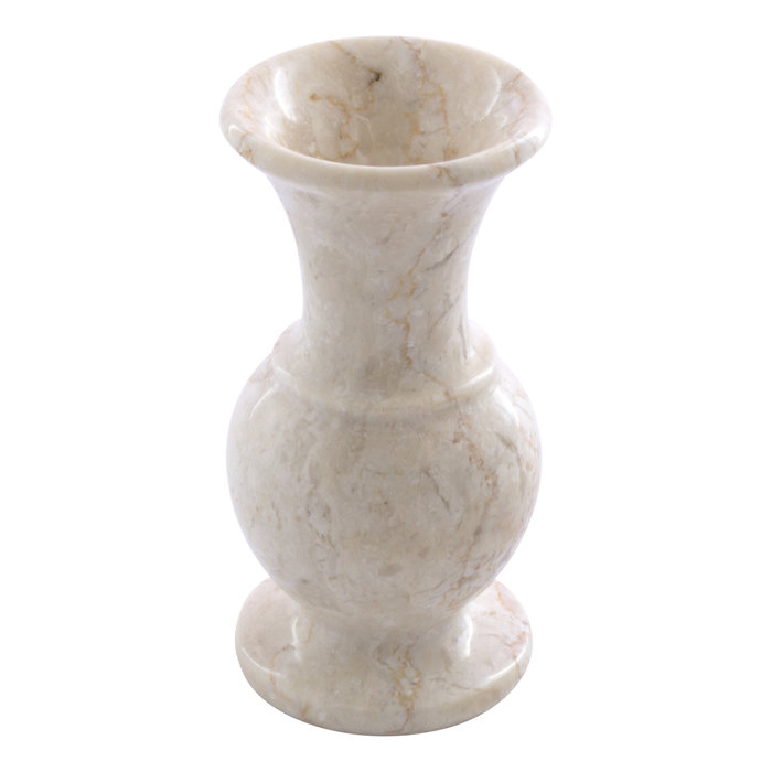 Indomarmer Creme Marmor Rosenvase H16cm Ø8cm