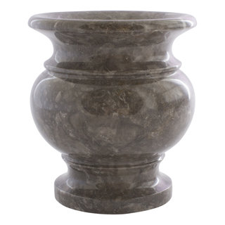 Indomarmer Grauem Marmor Vase H17cm Ø15