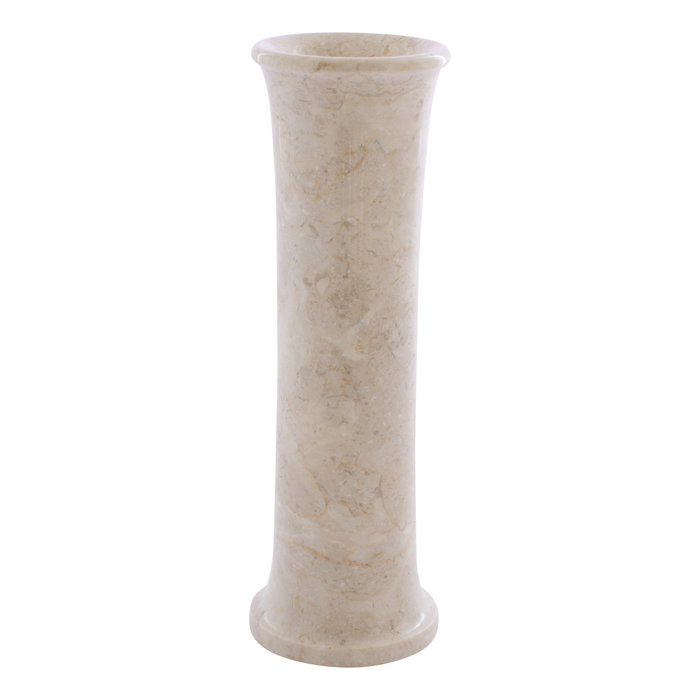 Indomarmer Schlanke Vase aus Creme Marmor H25cm Ø8